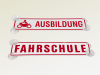 Reversible Sign "FAHRSCHULE / MOTORRAD AUSBILDUNG" 350x80 mm
